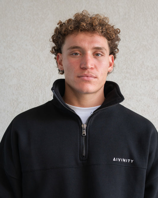 Classic Half-Zip Hoodie Black