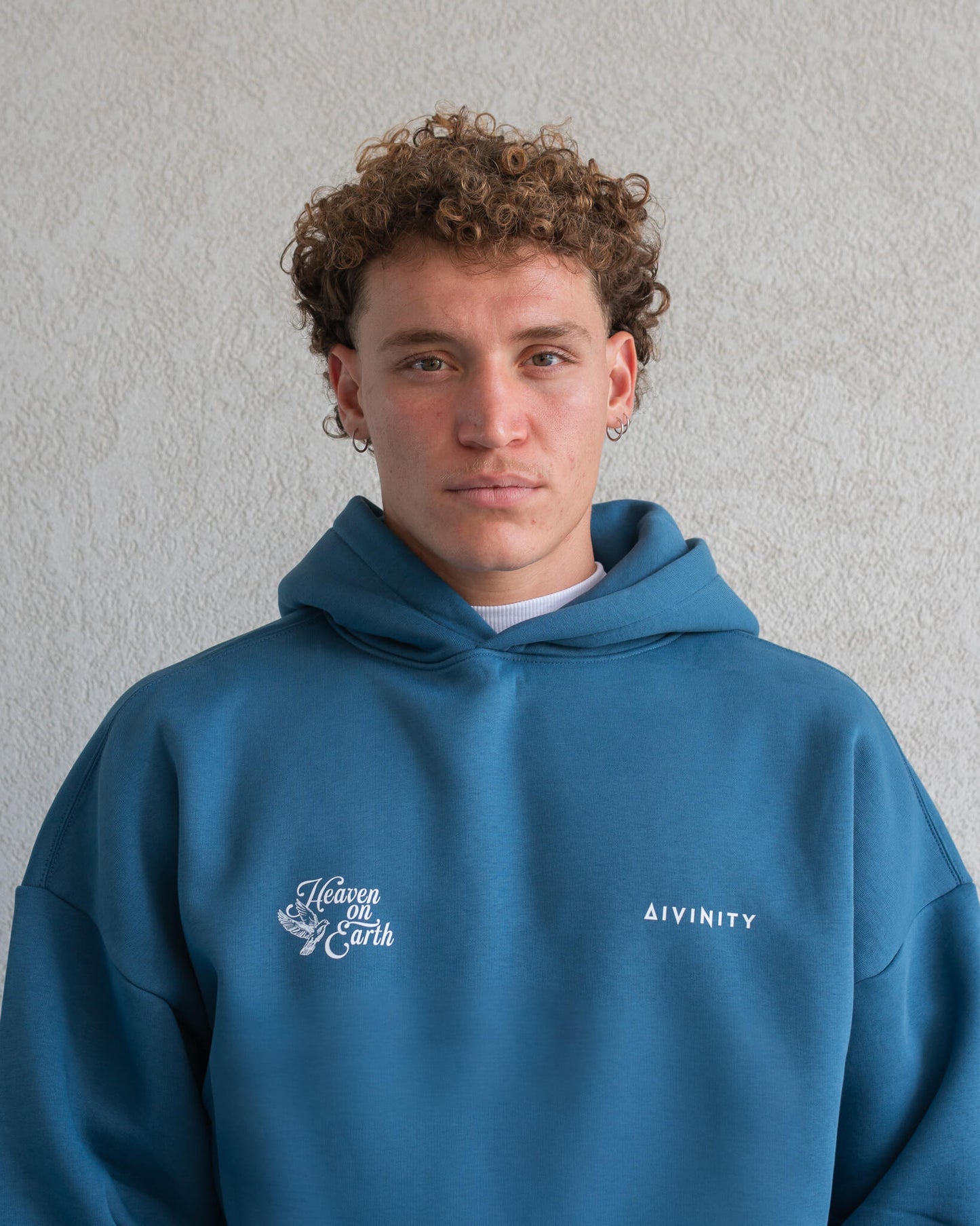 Heaven On Earth Hoodie Petrol Blue