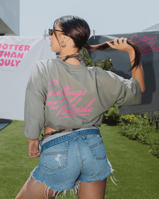 Greetings T-Shirt Olive/Pink