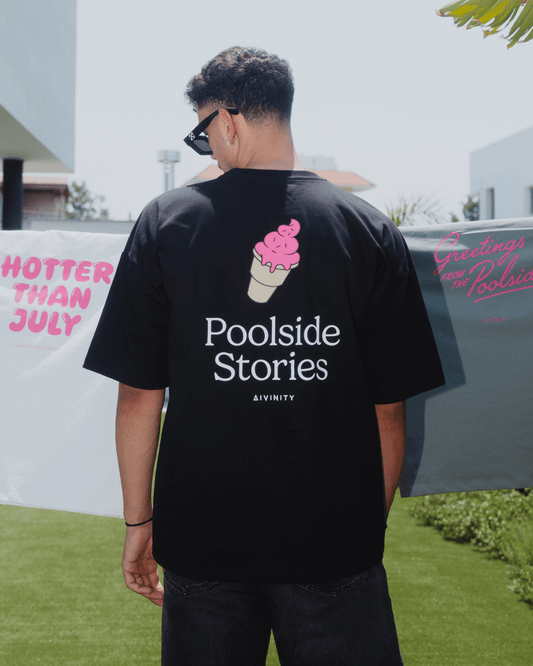 Poolside Stories T-Shirt Black SS25