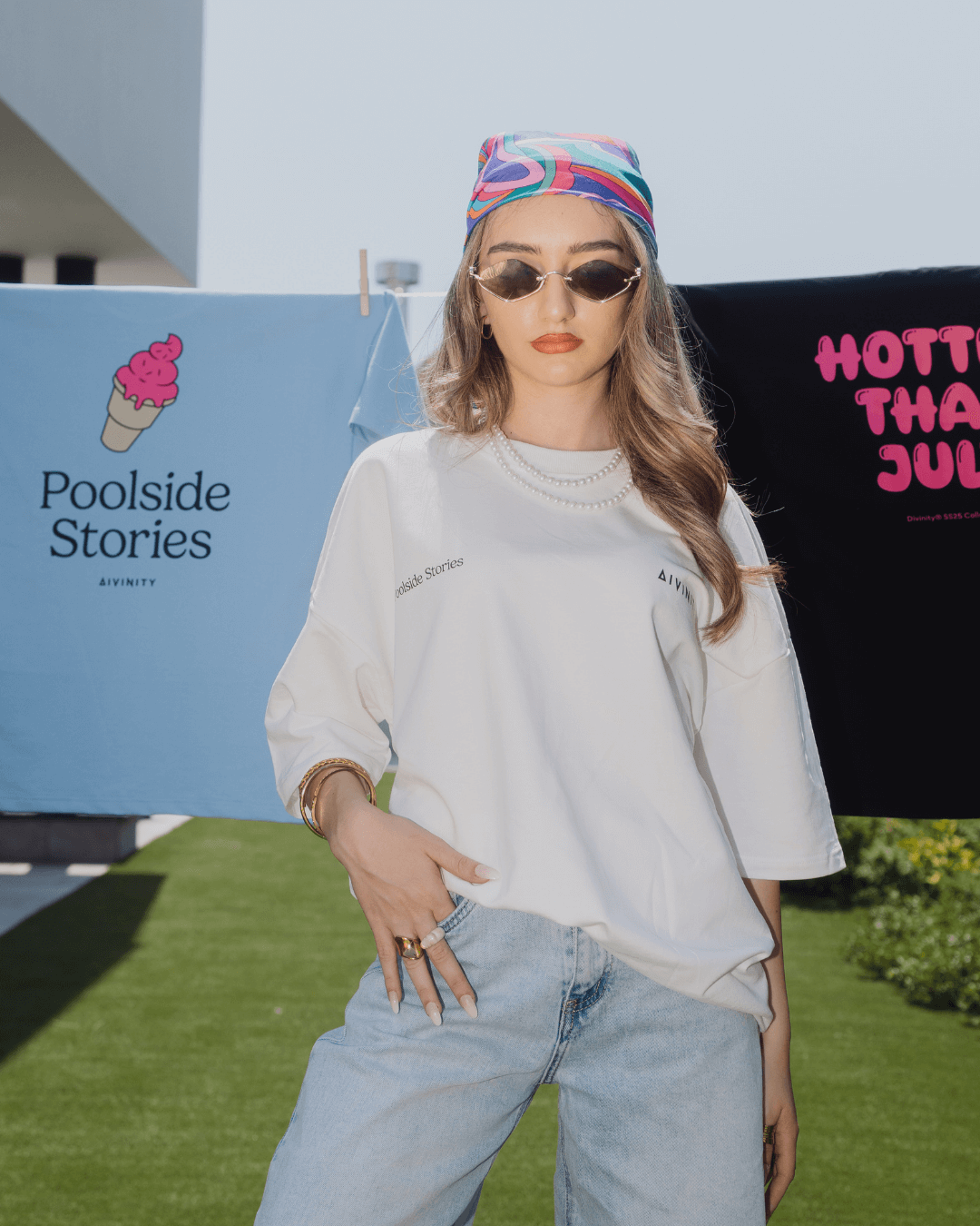 Poolside Stories T-Shirt White SS25