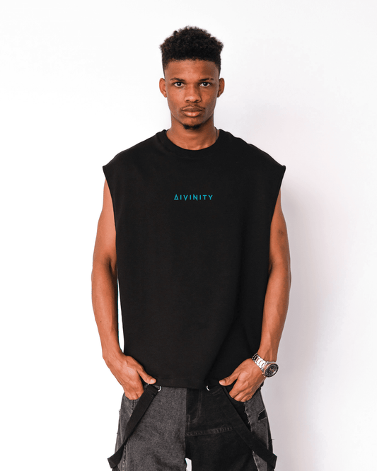 Oversized Signature Tank Top Black SS25
