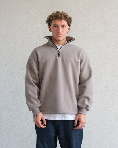 Classic Half-Zip Hoodie Grey Rock