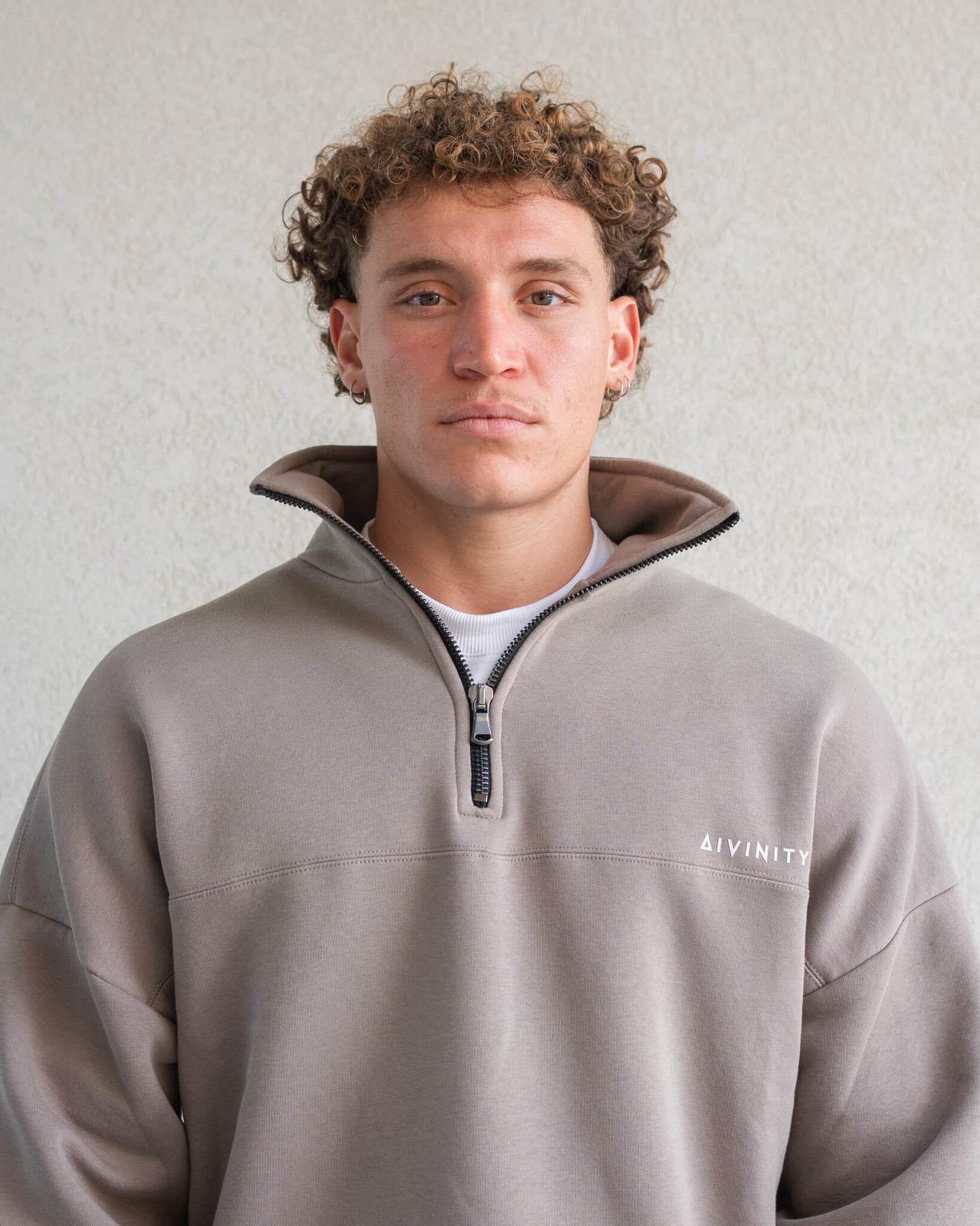 Classic Half-Zip Hoodie Grey Rock