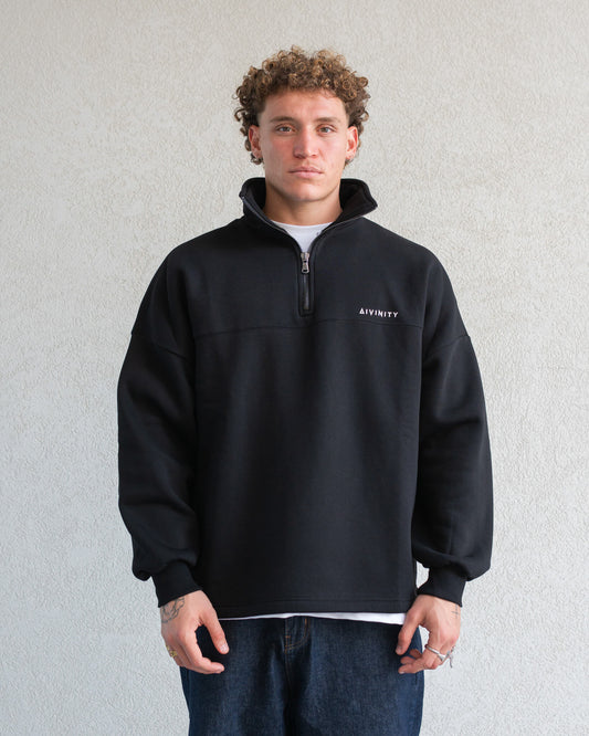 Classic Half-Zip Hoodie Black