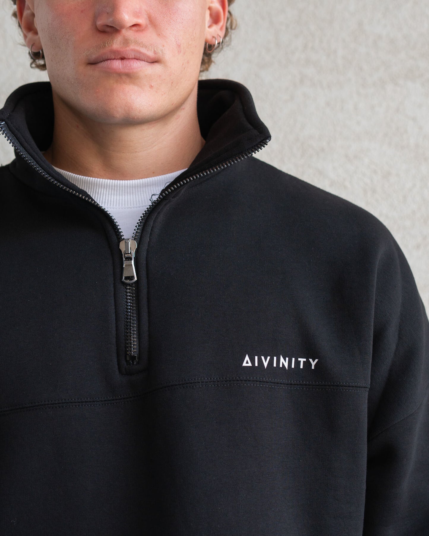 Classic Half-Zip Hoodie Black
