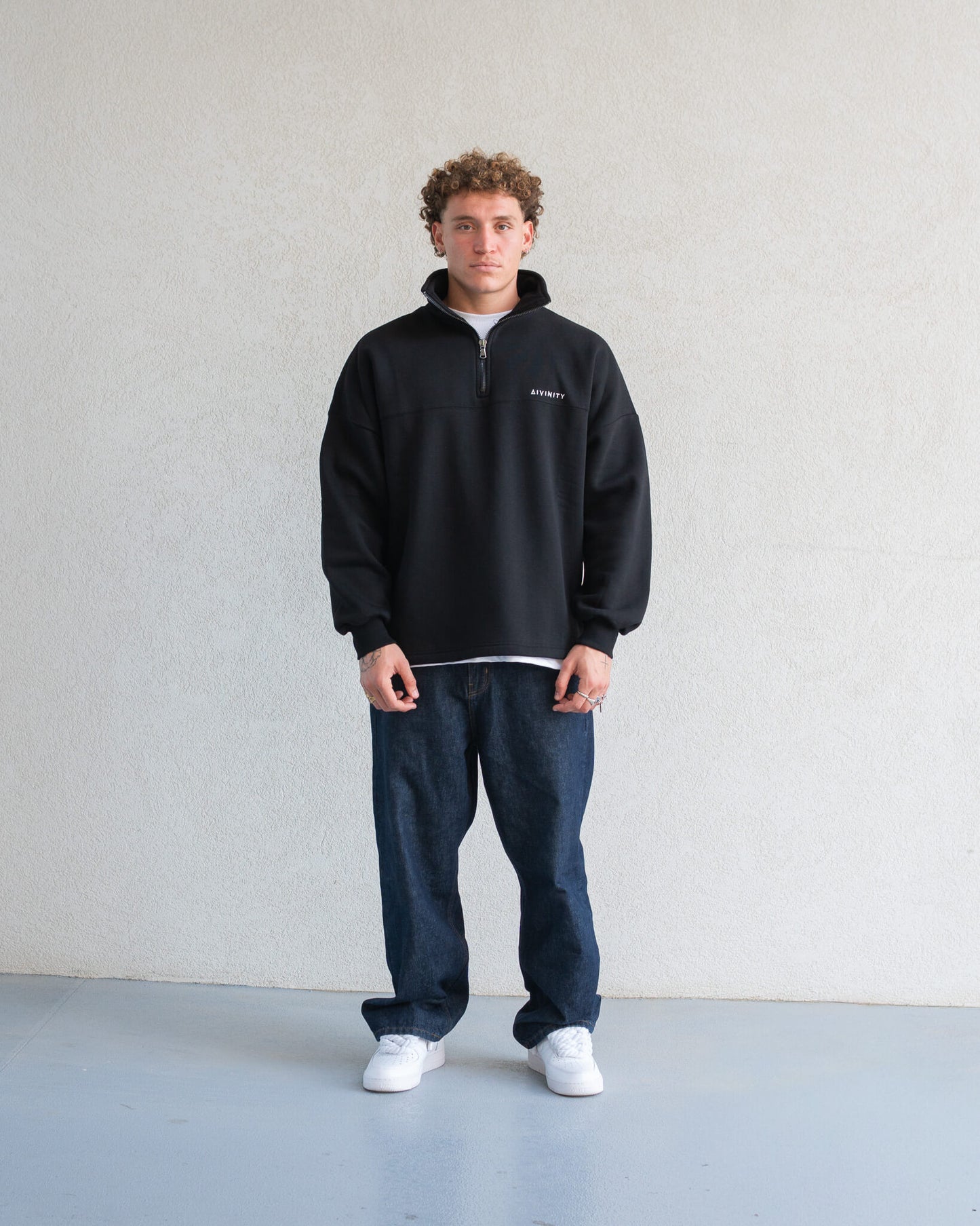 Classic Half-Zip Hoodie Black