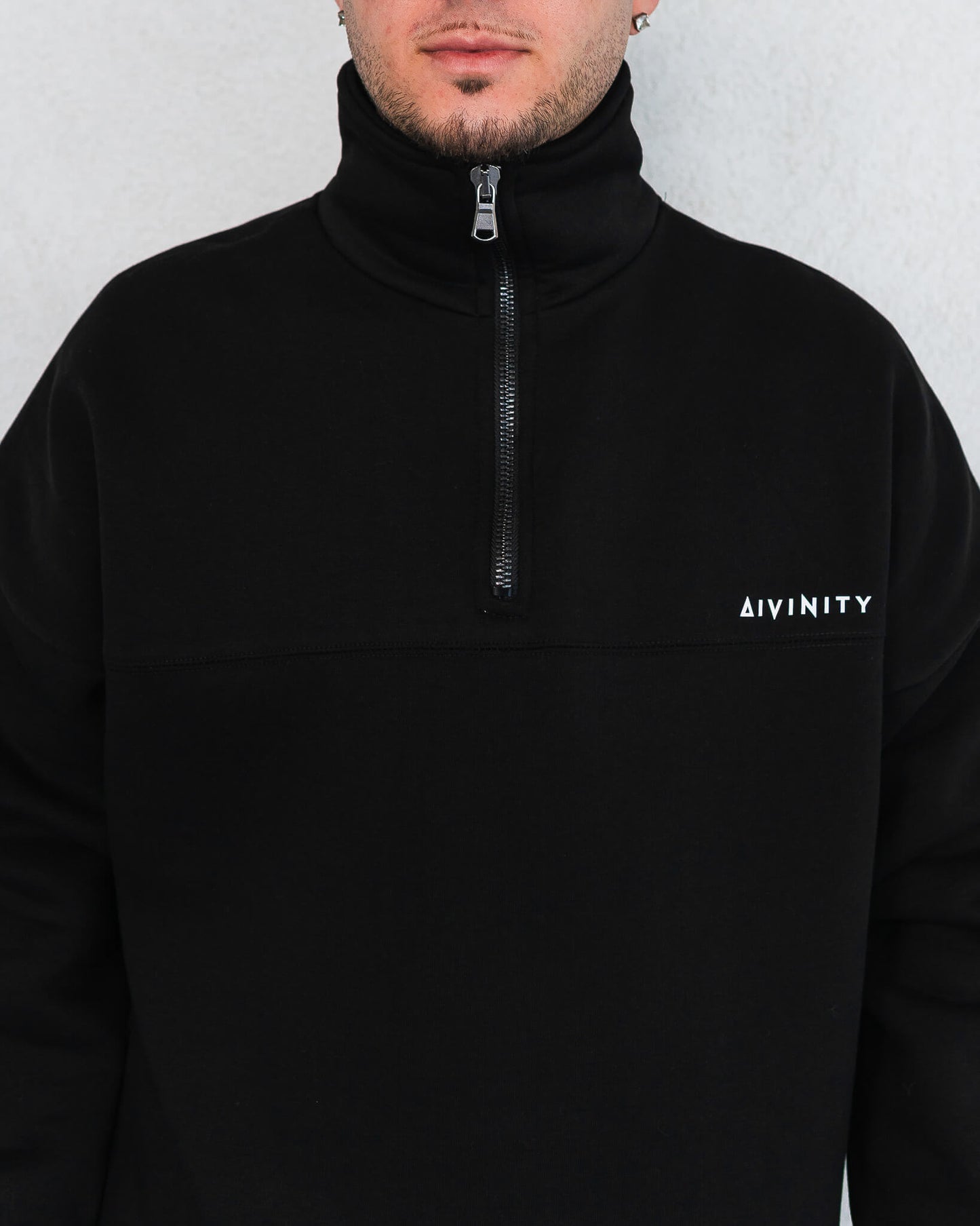 Classic Half-Zip Hoodie Black