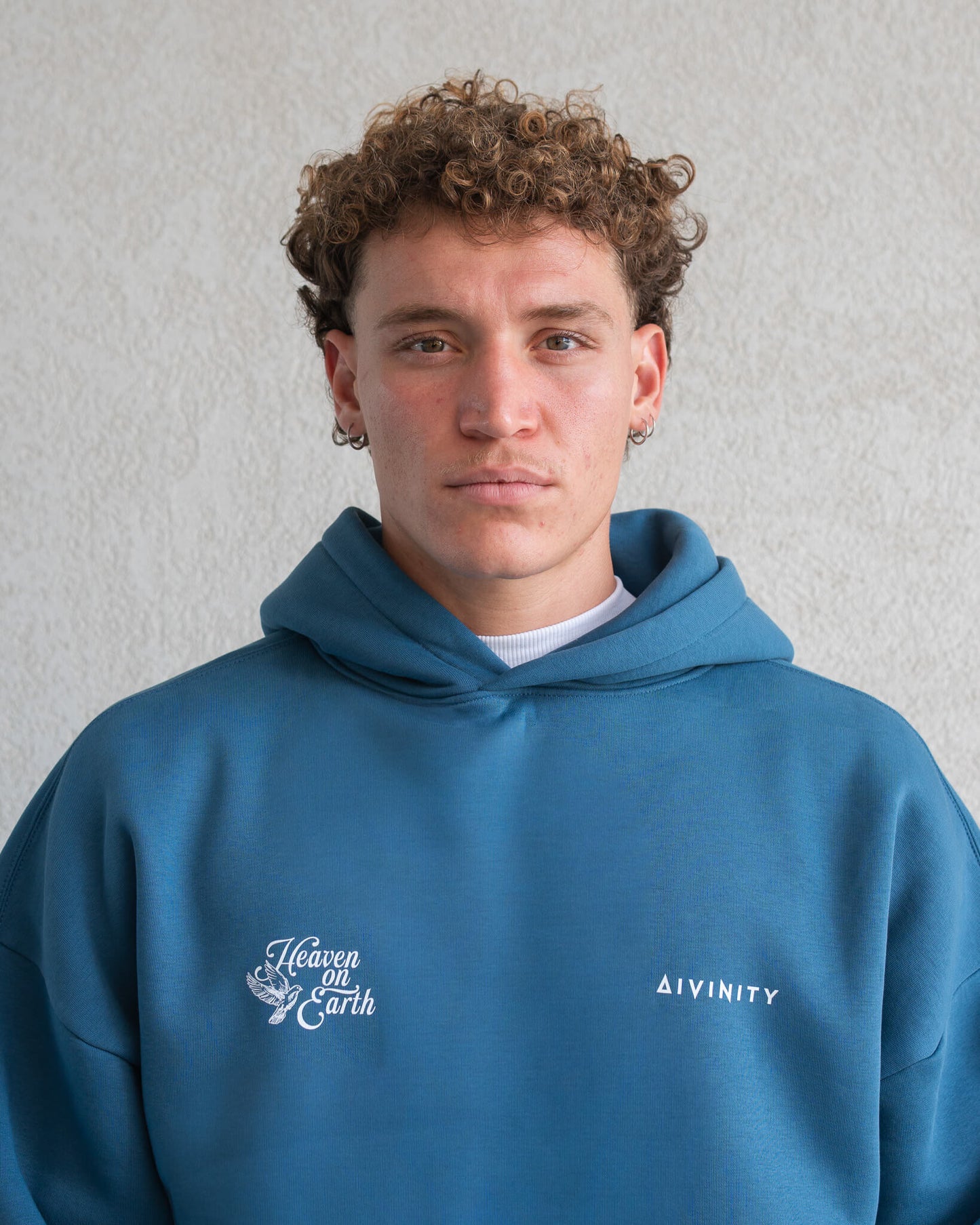 Heaven On Earth Hoodie Petrol Blue