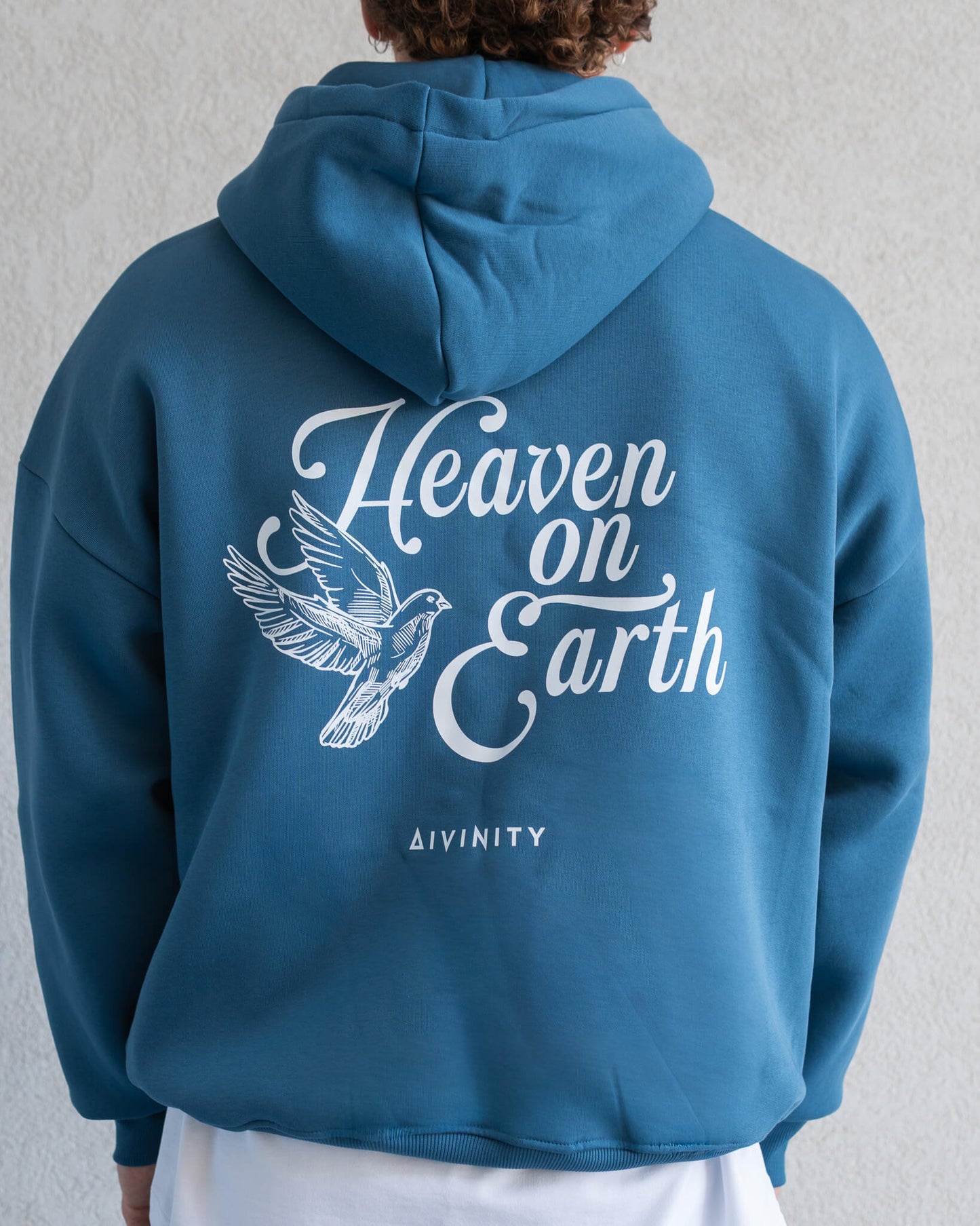 Heaven On Earth Hoodie Petrol Blue