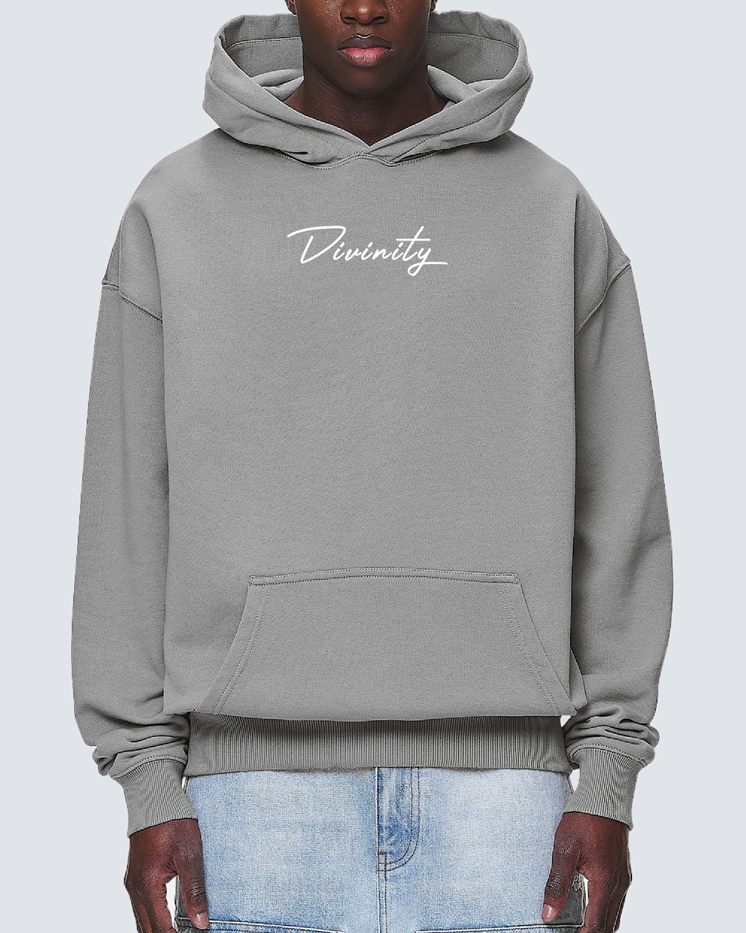 Midnight Thoughts Script Hoodie Grey Rock