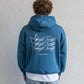Midnight Thoughts Script Hoodie Petrol Blue