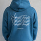 Midnight Thoughts Script Hoodie Petrol Blue