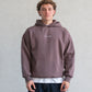 Midnight Thoughts Script Hoodie Brown