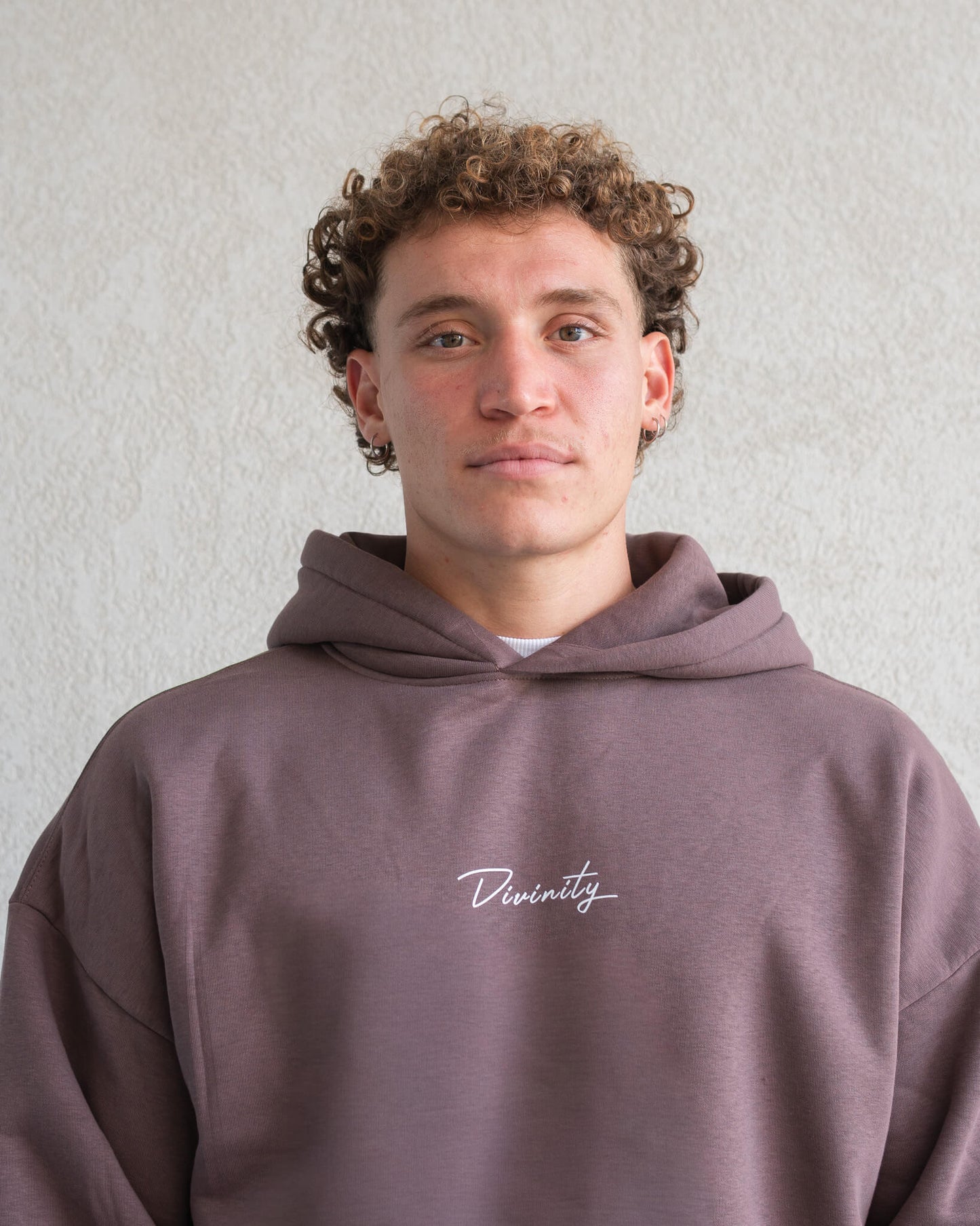 Midnight Thoughts Script Hoodie Brown