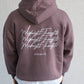 Midnight Thoughts Script Hoodie Brown