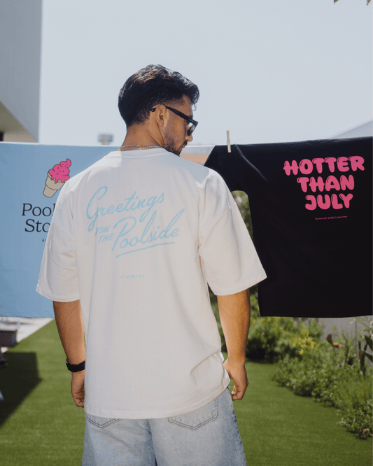Greetings T-Shirt White/Blue SS25