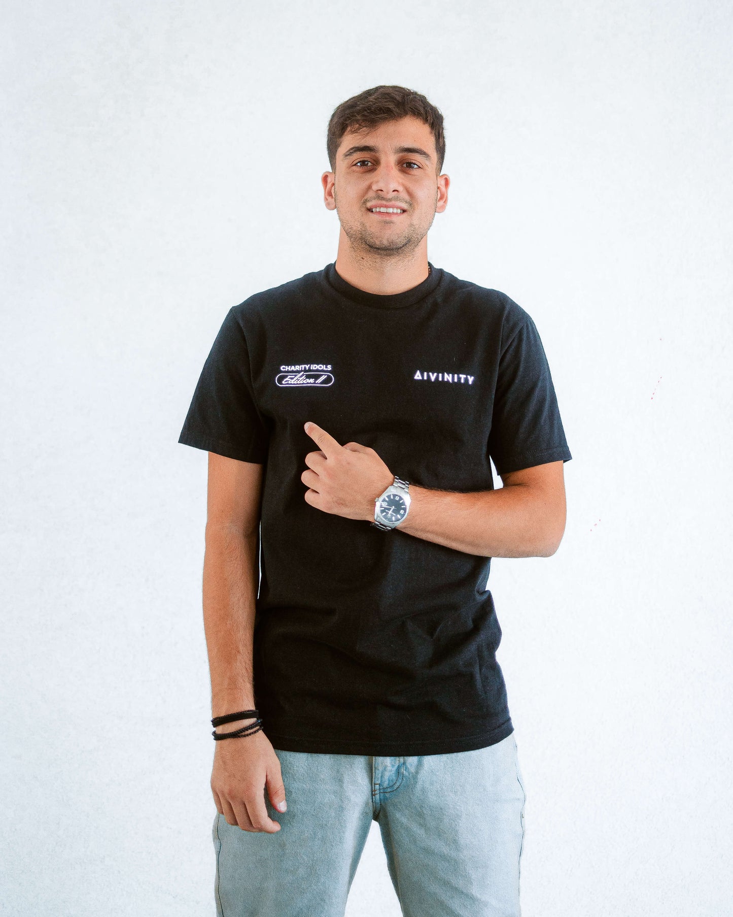 Divinity x Charity Idols Edition II T-Shirt -  Black