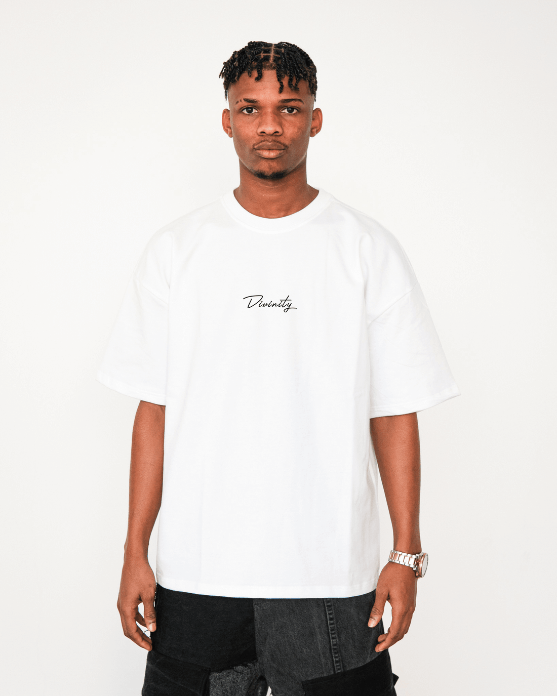 Divinity Oversized Script T-Shirt White – Divinity Clothing