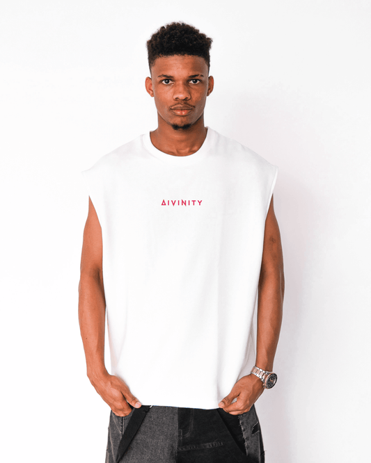 Oversized Signature Tank Top White SS25