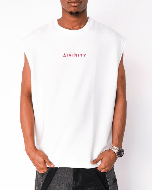 Oversized Signature Tank Top White SS25